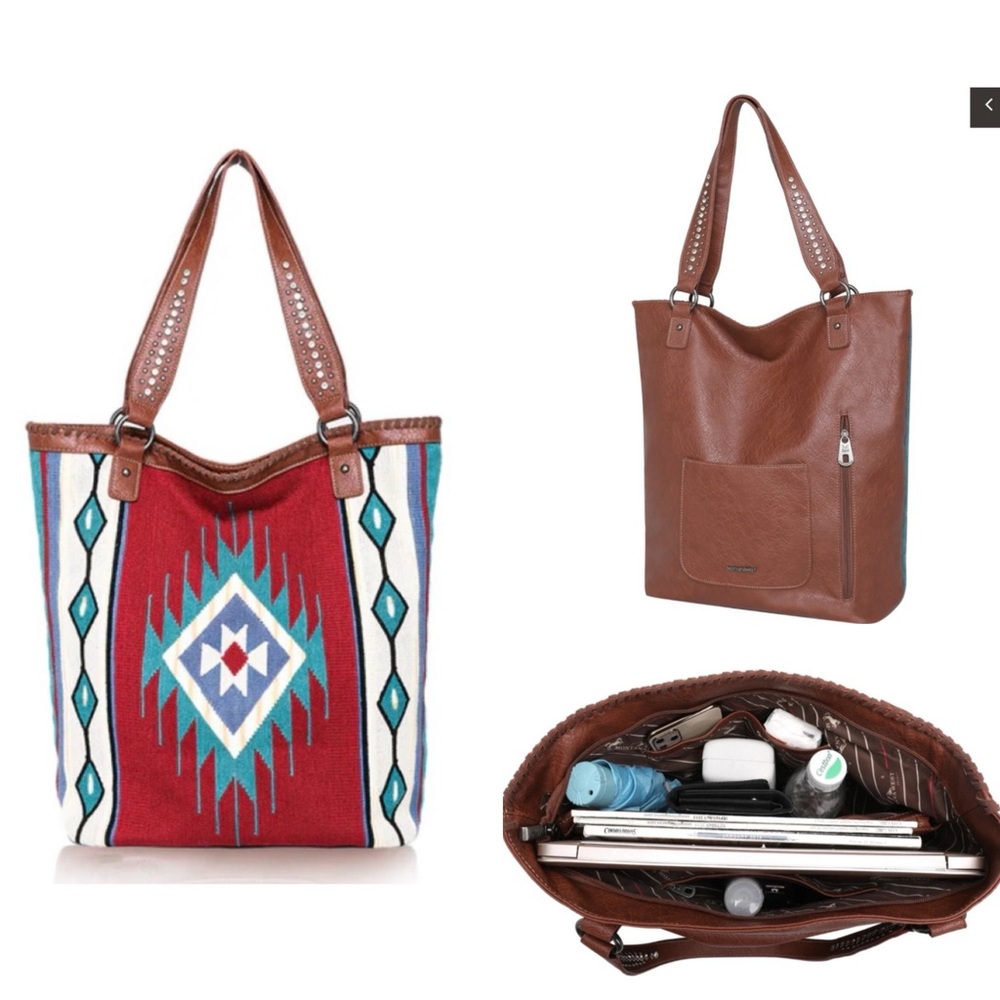 Montana West Aztec Tapestry Southwest Tote Bag Oversized NWT